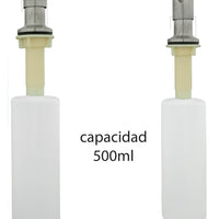 Lavamanos en Acero Inoxidable A Pared 40x43 cm Con Sistema de Grifo De Pedal + Dispensador