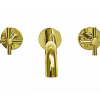 Mezclador Lavamanos Timote pared Dorado