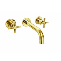 Mezclador Lavamanos Timote pared Dorado