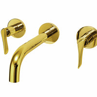 Mezclador Lavamanos pared Wing Dorado