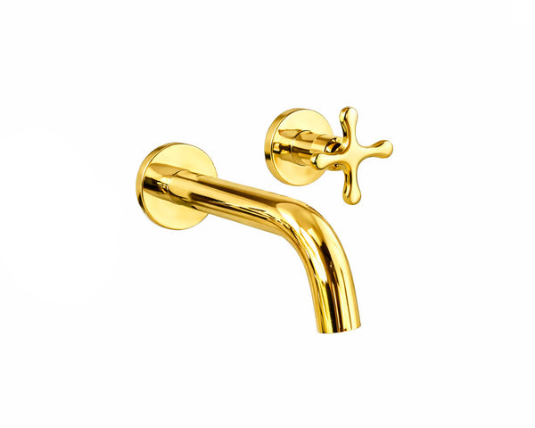 Griferia De Pared Flora Dorado (Agua Fria)