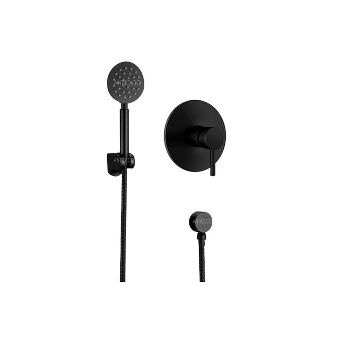 Mezclador Monomando Slim Con Ducha Telefono Negro