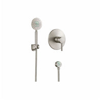 Mezclador Monomando Slim Con Ducha Telefono Niquel satin