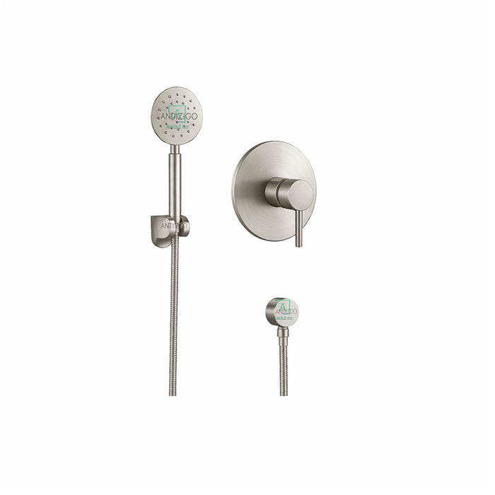 Mezclador Monomando Slim Con Ducha Telefono Niquel satin