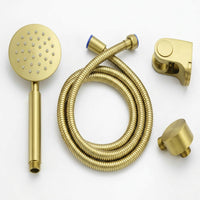 Mezclador Monomando Slim Con Ducha Telefono Oro cepillado