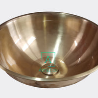Lavamanos Bronce Antiguo Acero inoxidable 40cm + Desagüe de Push