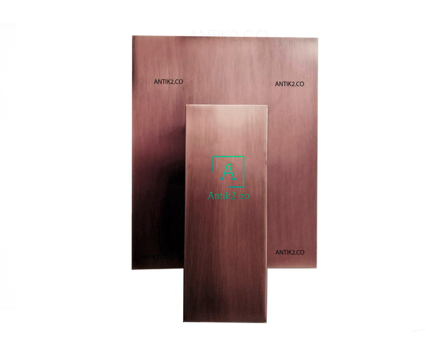 Mezclador Ducha Monomando Cuadrado   Cobre Antiguo