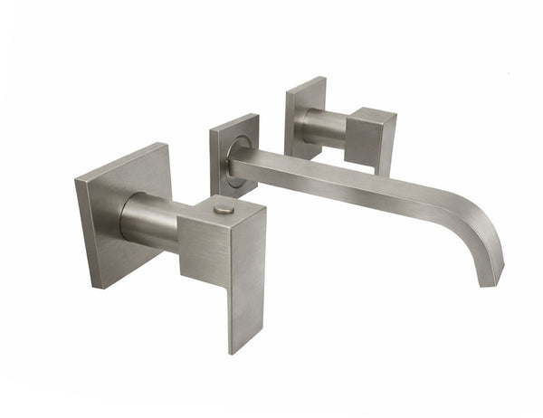 Grifería Pared square Níquel Satín