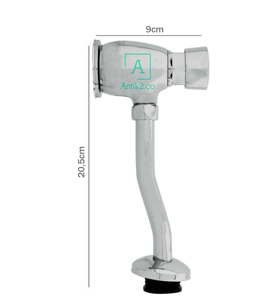 Llave push Orinal  Niquel Brillante Trafico Pesado