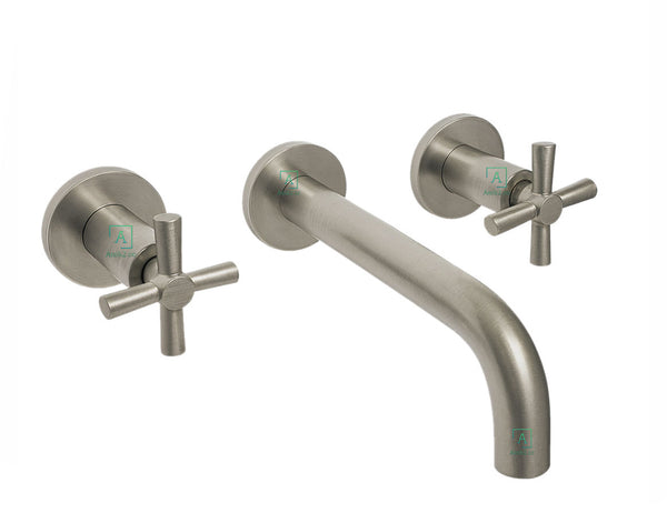 Grifería Pared Timote  Níquel Satín