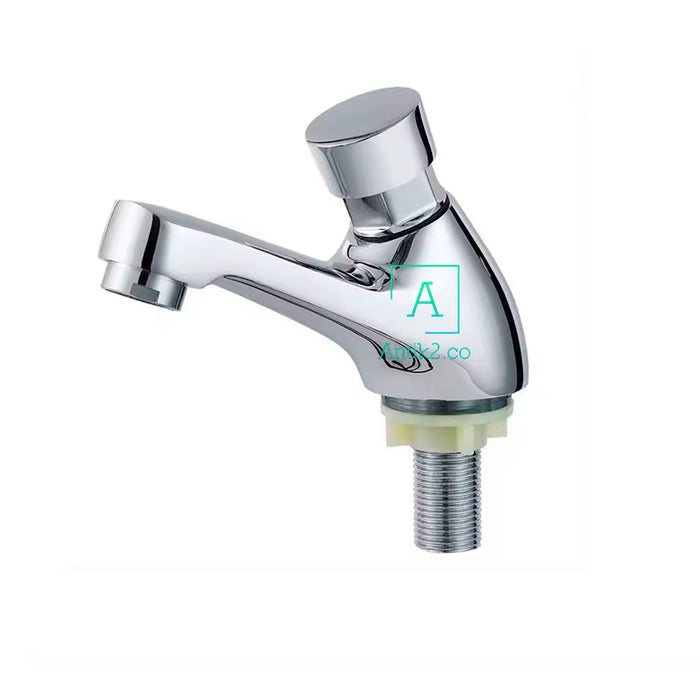 Llave push Lavamanos Niquel Brillante Trafico Pesado