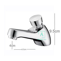 Llave push Lavamanos Niquel Brillante Trafico Pesado