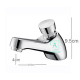 Llave push Lavamanos Niquel Brillante Trafico Pesado