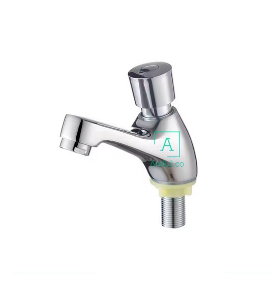 Llave push Lavamanos Niquel Brillante Trafico Liviano