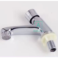 Llave push Lavamanos Niquel Brillante Trafico Liviano