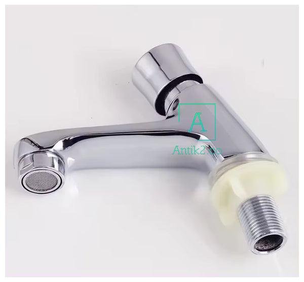 Llave push Lavamanos Niquel Brillante Trafico Liviano