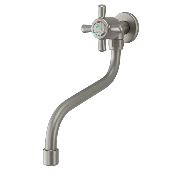 Griferia muro Valencia  Niquel Satín (Agua Fría)