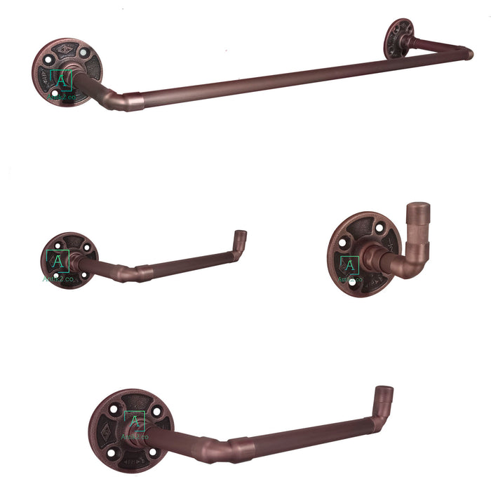 Juego accesorios Cooper x 4pz Cobre Antiguo