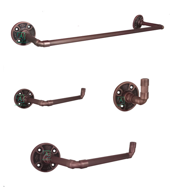 Juego accesorios Cooper x 4pz Cobre Antiguo