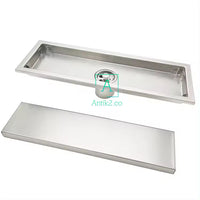 Rejilla rectangular 30x10cm Invisible/Revestimiento Acero Inoxidable