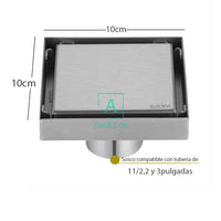 Rejilla rectangular 10x10cm Invisible/Revestimiento Acero Inoxidable