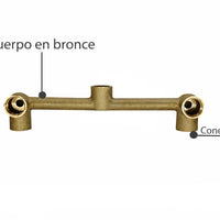 Mezclador Ducha Novo Cruz + Ducha 30cm Gun Gray