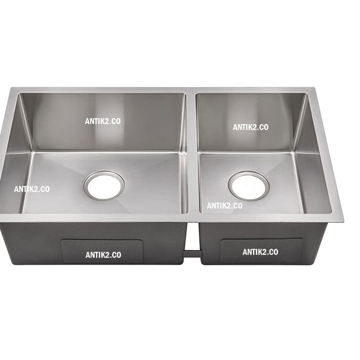 Lavaplatos Doble Poceta Acero Inoxidable  304 78 x 45 cm