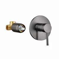 Mezclador Monomando Slim + Ducha 20cm Gun Gray