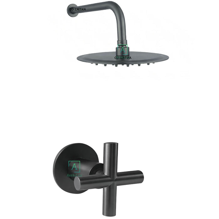 Registro Ducha Novo Cruz  Gun Gray + Ducha 20cm