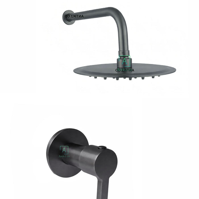 Registro Ducha  Astana  Gun gray  + Ducha 20cm