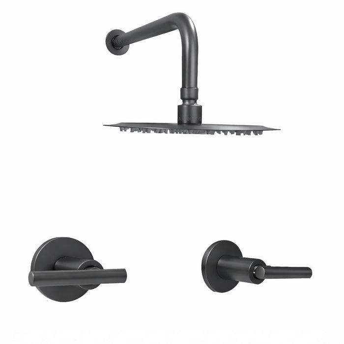 Mezclador Ducha Novo Palanca + Ducha 20cm Gun Gray