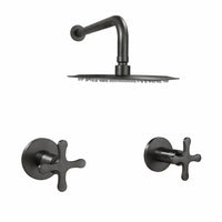 Mezclador Ducha Trebol + Ducha 30cm Gun Gray