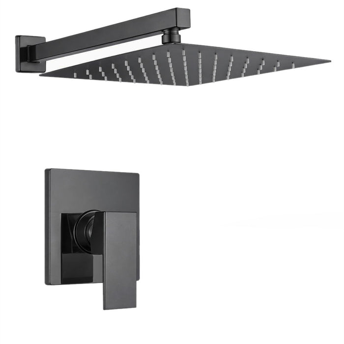 Mezclador Monomando  Square + Ducha 20cm Gun Gray