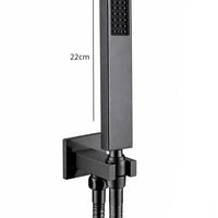 Mezclador Monomando Teleducha Square + Ducha Techo 30cm Gun Gray