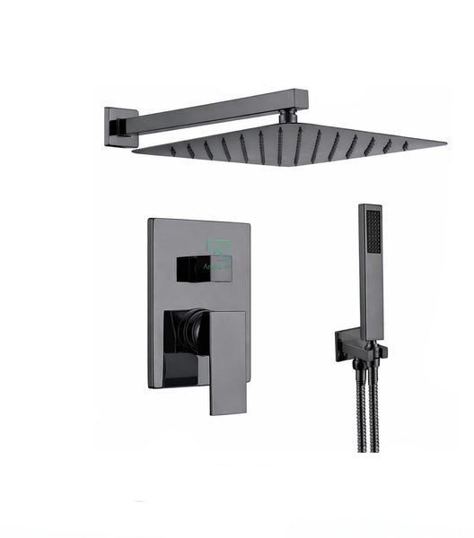 Mezclador ducha Gun Gray + Ducha 20cm + Teleducha