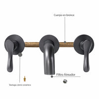 Griferia Mezclador Pared Alma Gun gray