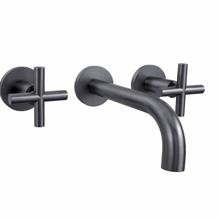 Griferia Mezclador Pared Novo Cruz Gun Gray