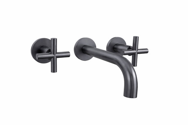 Griferia Mezclador Pared Novo Cruz Gun Gray