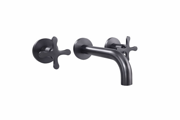 Griferia Mezclador Pared Trebol Gun Gray