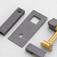 Griferia Mezclador Square Monomando Pared  Gun Gray