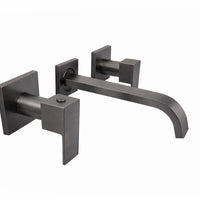 Griferia Mezclador Square Pared  Gun Gray