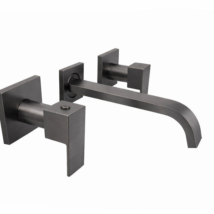 Griferia Mezclador Square Pared  Gun Gray