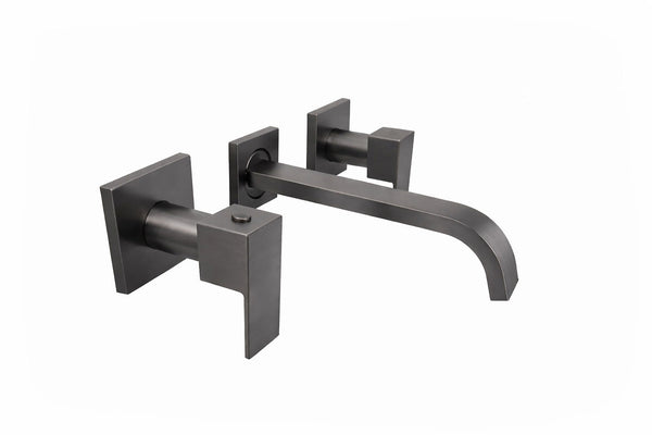 Griferia Mezclador Square Pared  Gun Gray