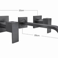 Griferia Mezclador Square Pared  Gun Gray