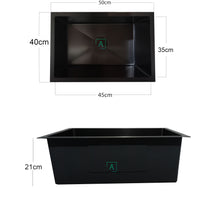Lavaplatos Rectangular 50 x 40 cm Negro satin