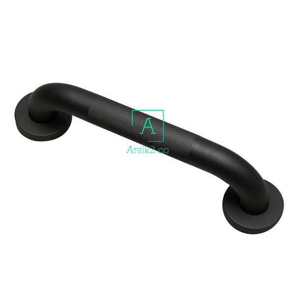 Barra De Seguridad Grafilada  Negro Mate 30cm