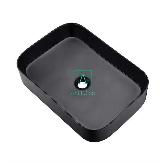 Lavamanos negro rectangular 50*40