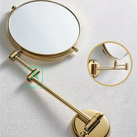 Espejo Aumento 1x-3x Dorado