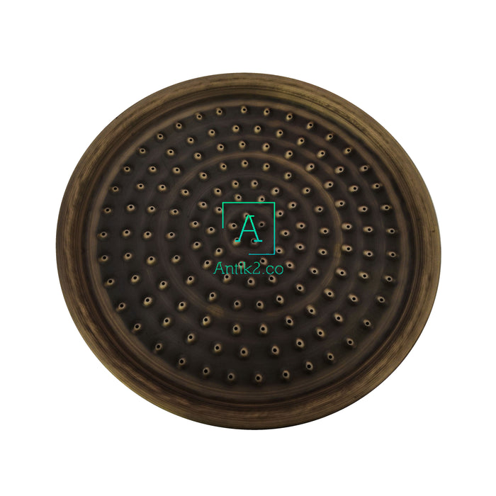 Ducha Redonda Conica Bronce Antiguo 20cm