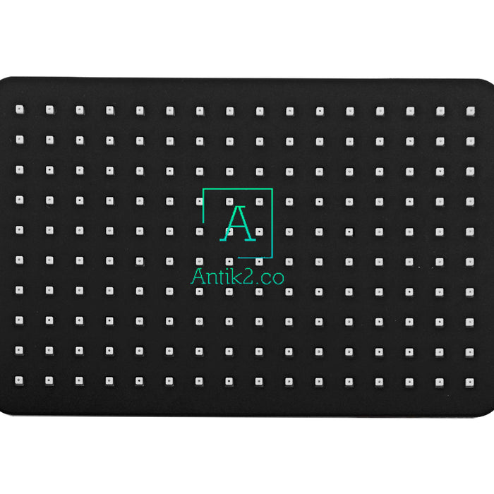 Ducha Rectangular ABS 29x19cm Negro